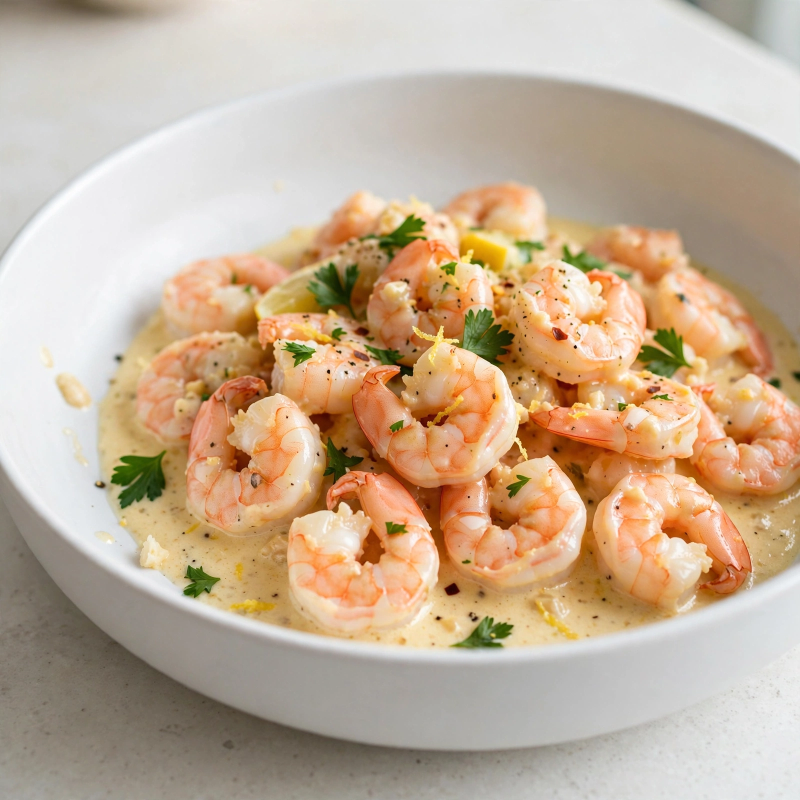 Easy Creamy Garlic Shrimp